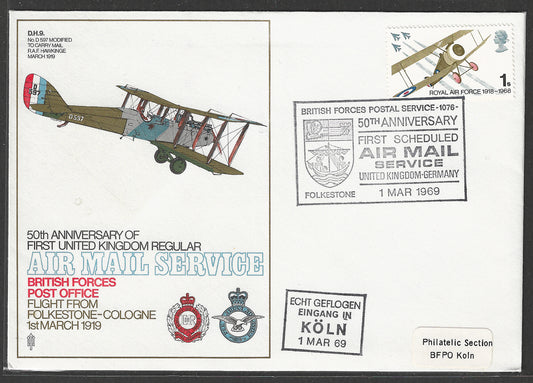 Great Britain - Flight from Folkestone to cologne , 1919  - GGG00510