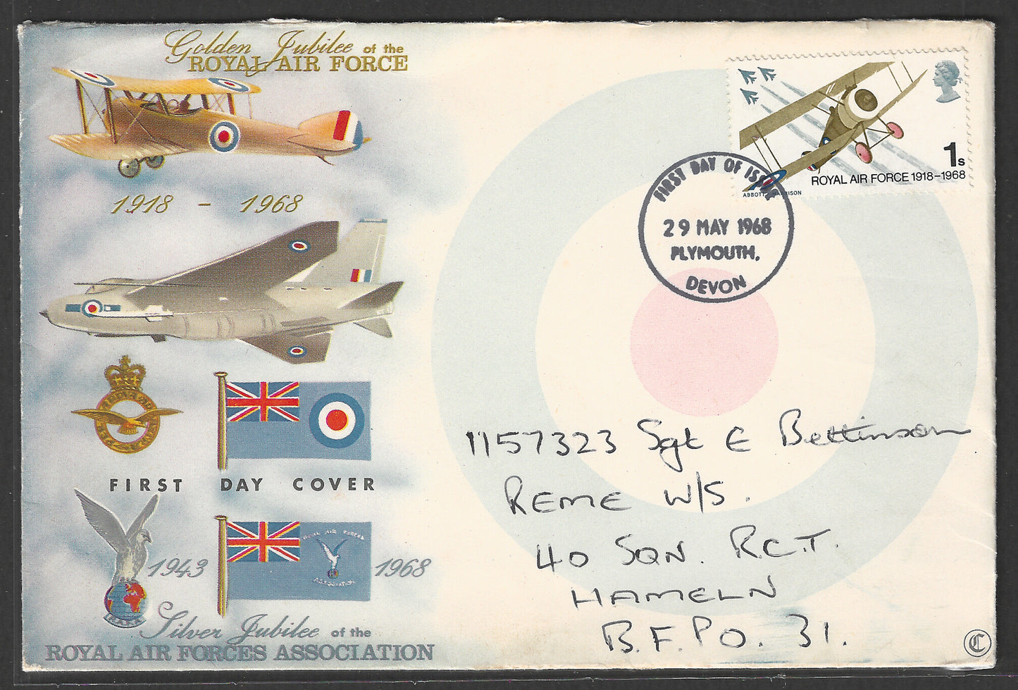 Great Britain - 25th Anniversary of Royal Air Forces Association , 1968  - GGG00518