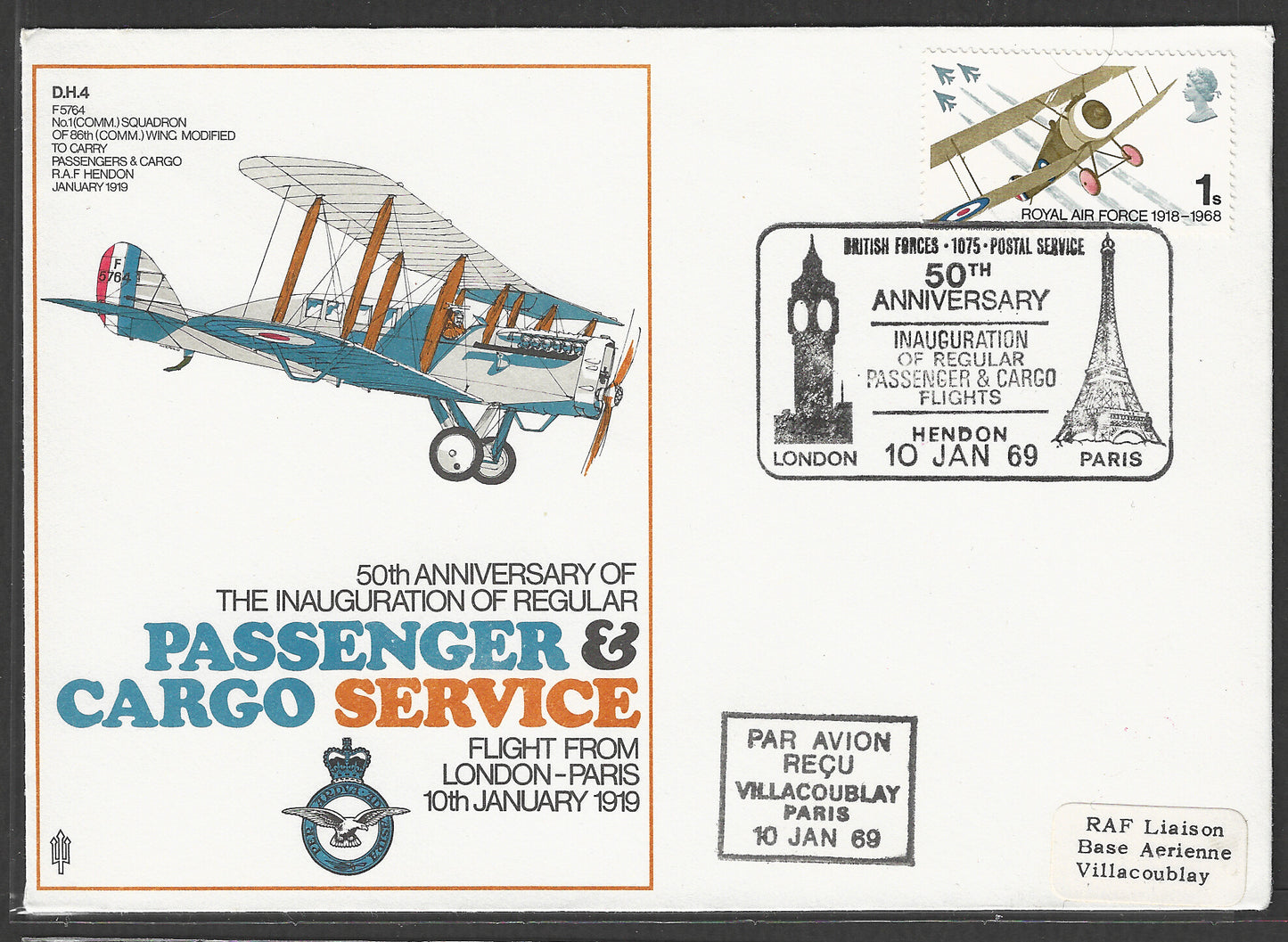 Great Britain - 50 th anniversary of REgular Passenger and Cargo Service, 1969  - GGG00520