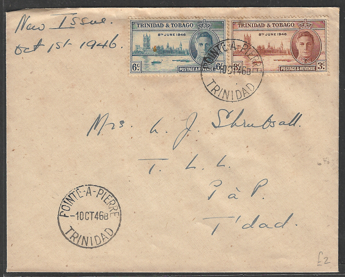 Trinidad and Tabago FDC stamps - Vicoty set , 1946 - GGG00538/