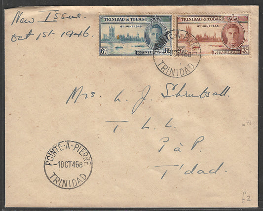 Trinidad and Tabago FDC stamps - Vicoty set , 1946 - GGG00538/