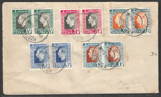 South Africa coronation complete pair on set FDC , 1937  - GGG00560
