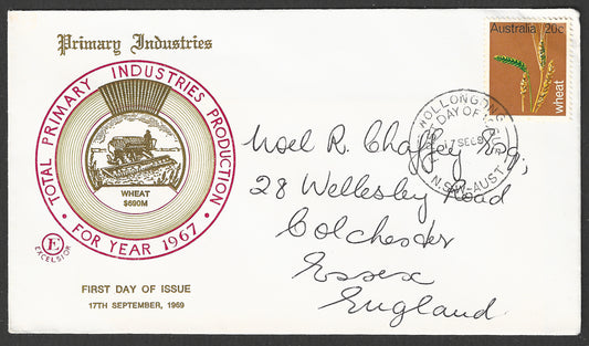 Australia FDC - Total Primary Industries Productions for the Year 1967 ,  1969 - GGG00576