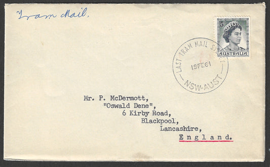 Australia FDC - Last Tram Mail System, 1961  - GGG00582