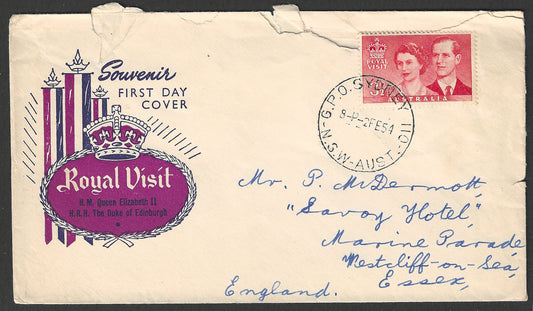 Australia FDC - Royal Vist Q E II , 1954 - GGG00600