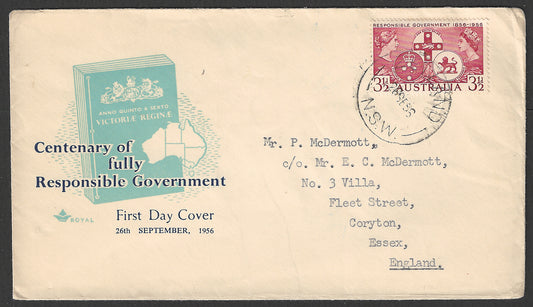 Australia FDC - Centenary of fully Responsible Government, 1957 - GGG00603