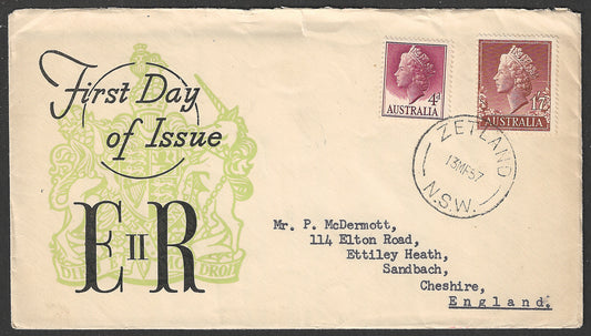 Australia FDC - Q E II , 1957 - GGG00605