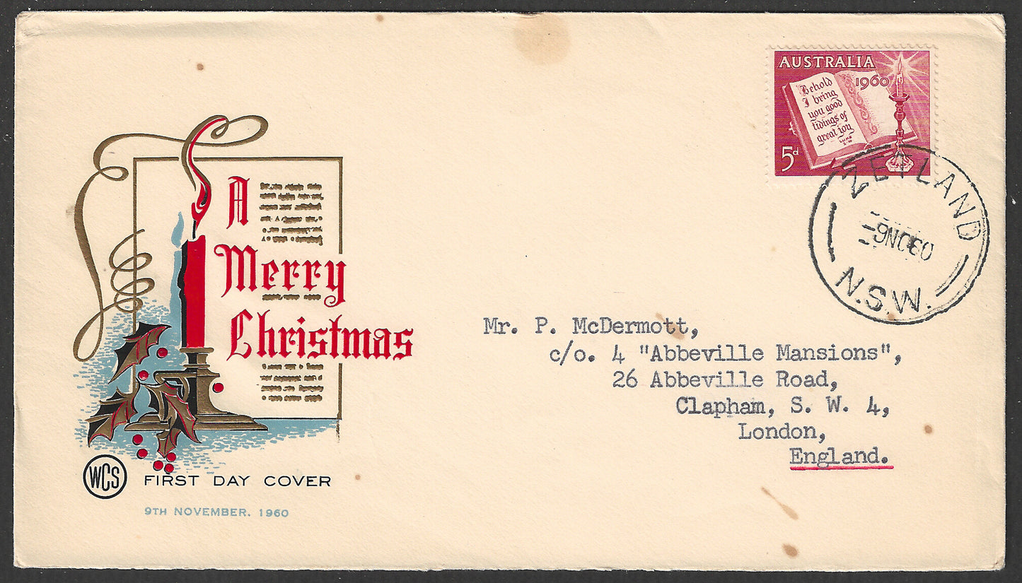 Australia FDC - Merry Christmas 1960 - GGG00609