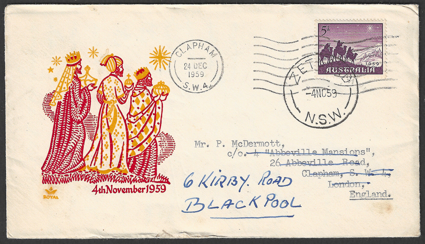 Australia FDC - Merry Christmas 1959 - GGG00610