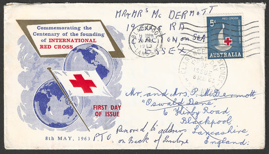 Australia FDC - Centenary of International Red Cross, 1963 - GGG00615