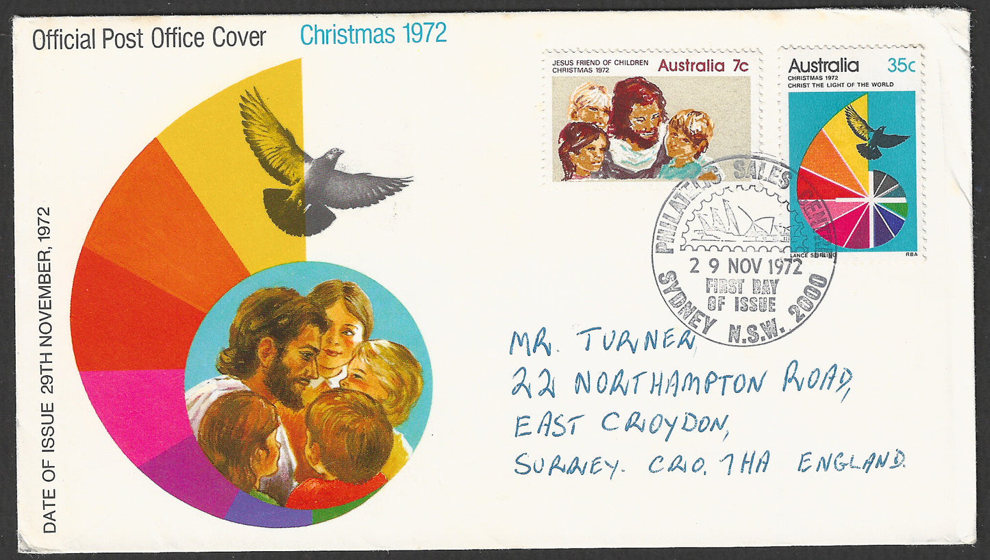Australia FDC - Christmas , 1972 - GGG00618