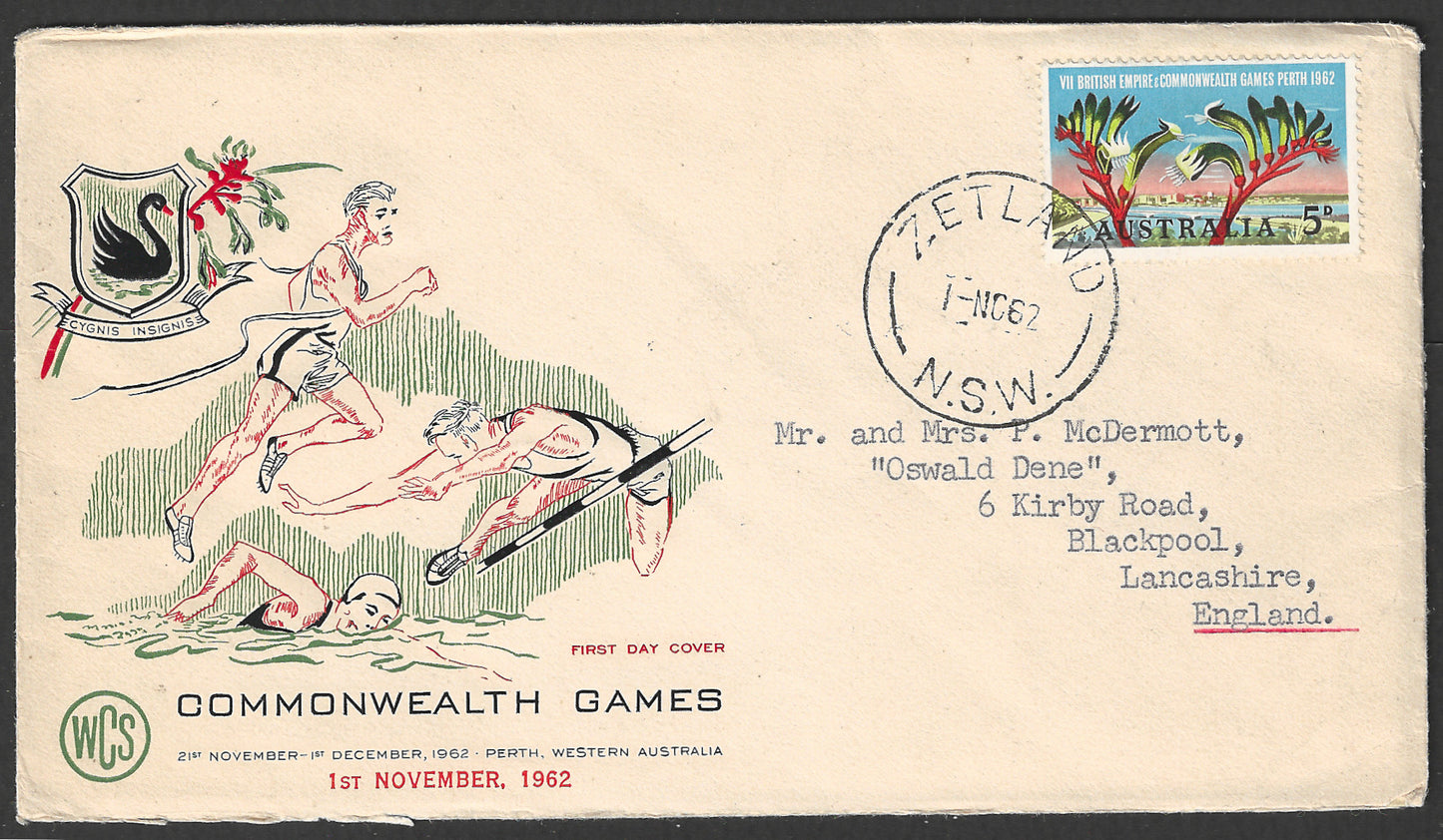 Australia FDC - commonwelth Games 1962 - GGG00623