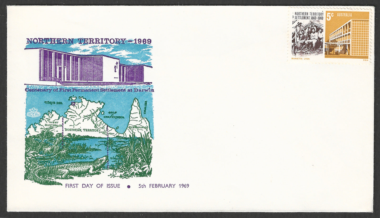 Australia FDC -Northern Territory, Stamps without cancellation, 1969 - GGG00626