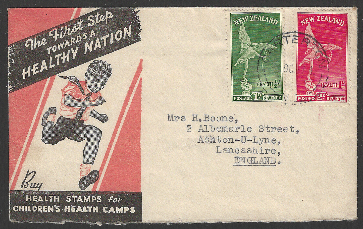 New Zealand stamps FDC - Healty Nation - 1947 - GGG00641