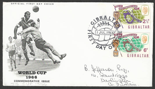 Gibraltar stamps FDC - World Cup Football, 1966 - GGG00658