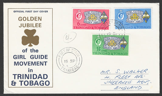 Trinidad and Tabago stamps FDC - Golden jubilee of the Girl Guide Movement , 1964 - GGG00660