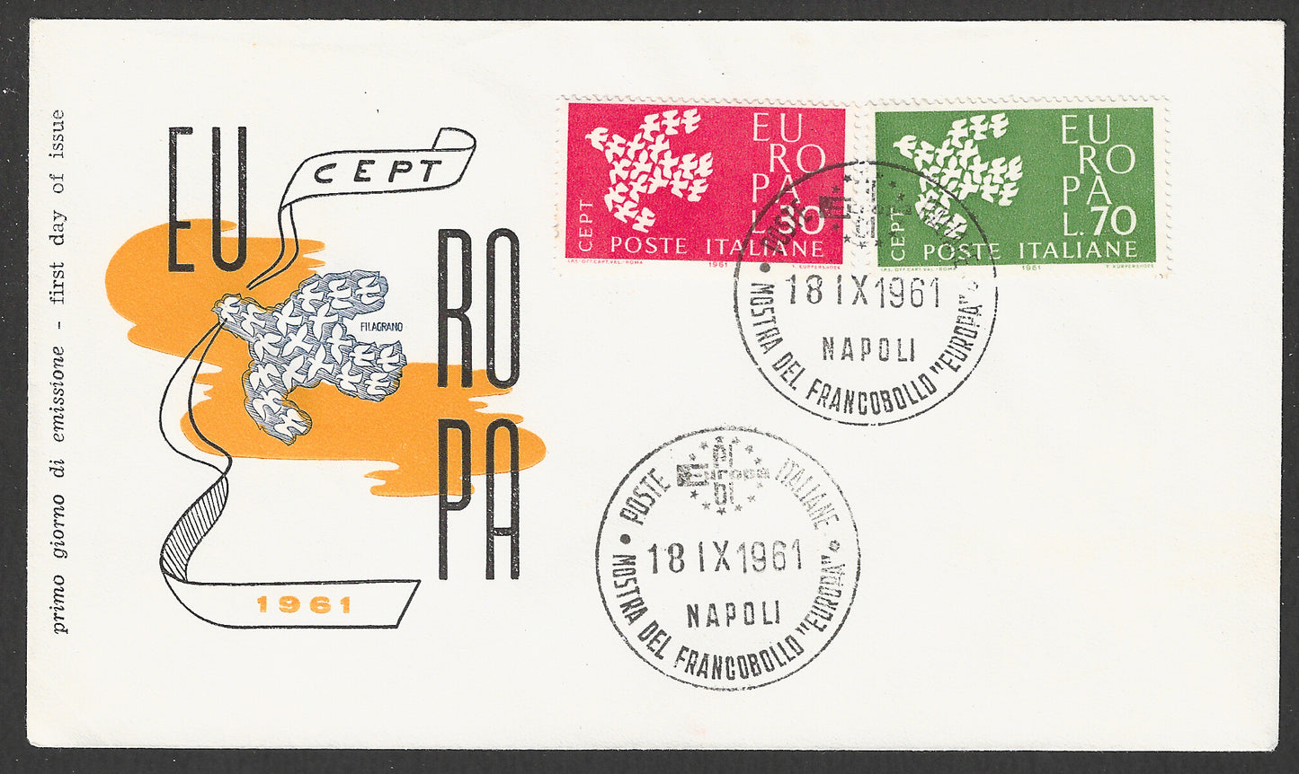 Italy stamps FDC - Europa set of 2 Values, 1961 - GGG00661