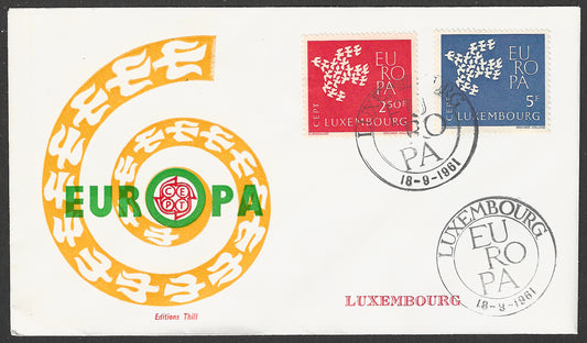 Luxembourge stamps set FDc - europa , 1961 - GGG00669