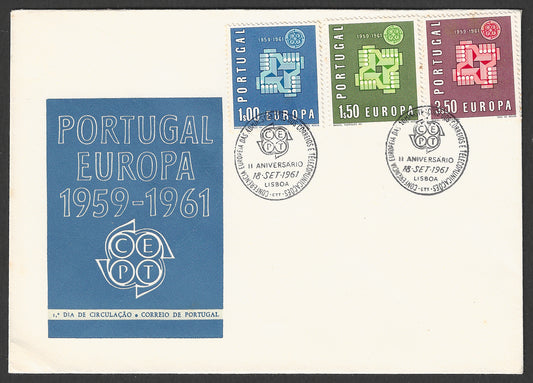 Portugal FDC stamps - set of 3 Value , Europa , 1961 - GGG00670