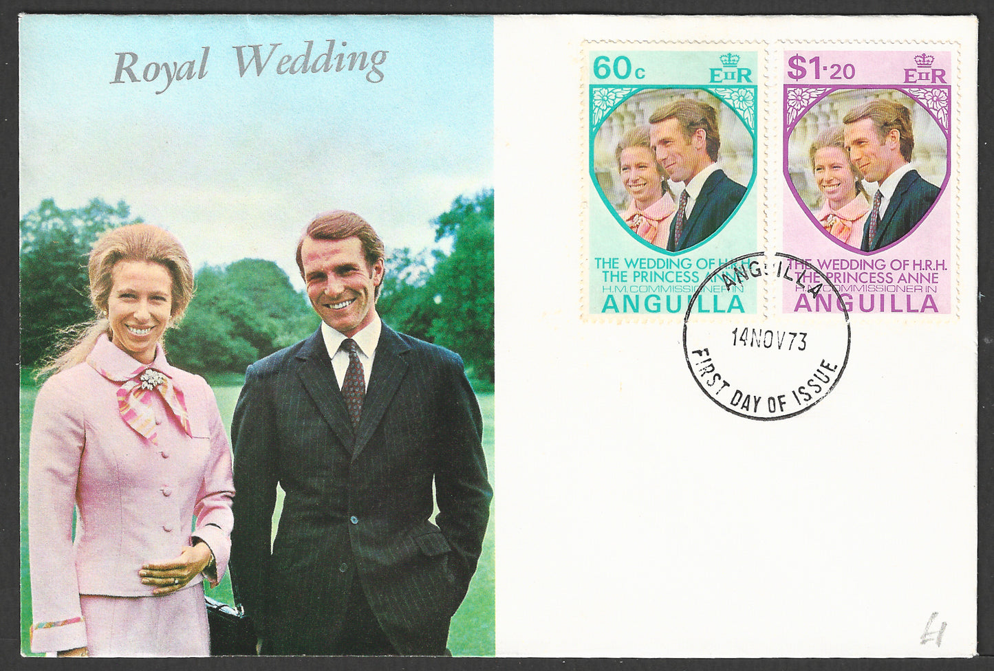 Anguilla FDC Stamps - The wedding of H R H The Princess Anne, 1973 - GGG00680