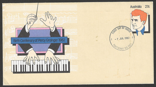 Australia Pre paid cover - Birth Centenary of Percy Grainger , 1982 - GGG00708