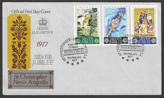 St. Christopher Nevis Anguilla Fdc stamps - Silver Jubilee, 1977 - GGG00720