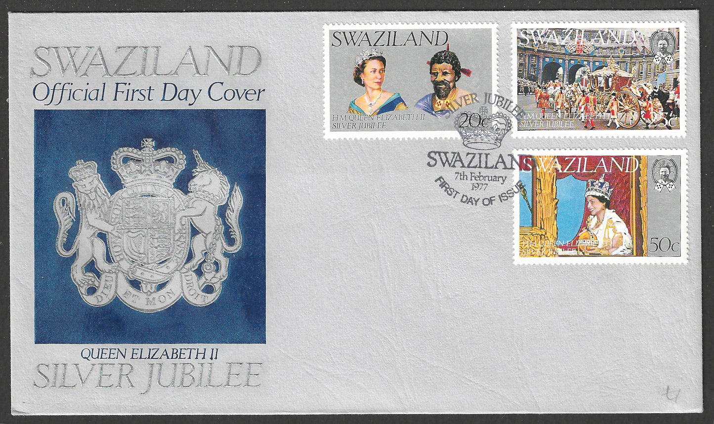Swaziland Fdc stamps - Silver Jubilee, 1977 - GGG00721