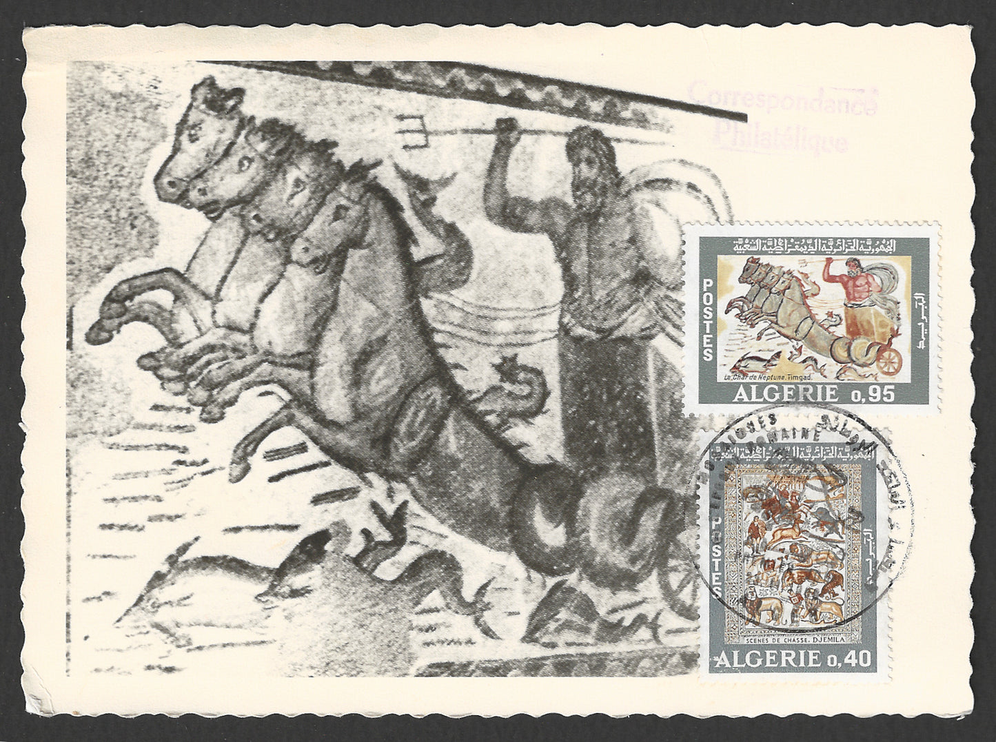 Algeria stamps with Picture Post Card, Horse , War Theme - GGG00723