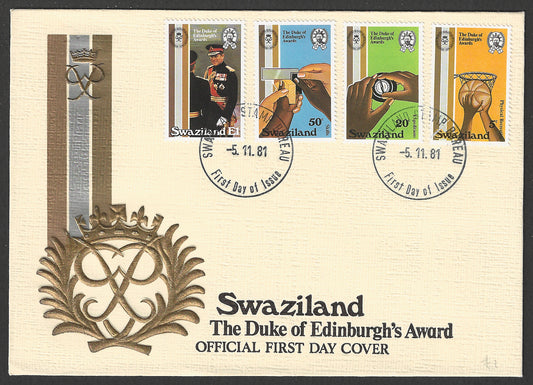 Swaziland stamps FDC - The Duke of Edinburghs Award set , 1981 - GGG00724