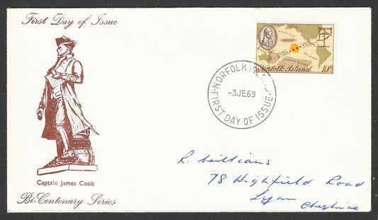 Norfolk Islands stamps Captain James Cook - Bi Centenary series , 1969  - GGG00737