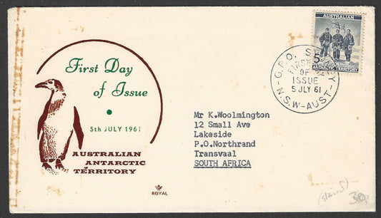 Australia Antarctic Territory - FDC Cover - Pengiuns, 1961  - GGG00740