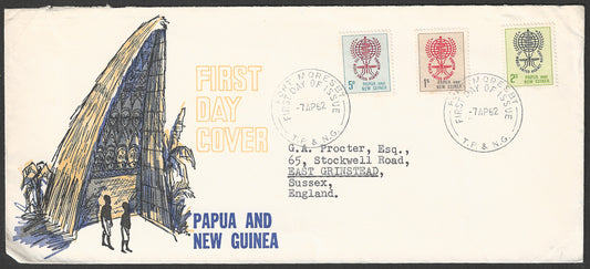 Papua and New Guinea stamps FDC - Complete set - Campaign for Malaria Eradication, 1962- GGG00764