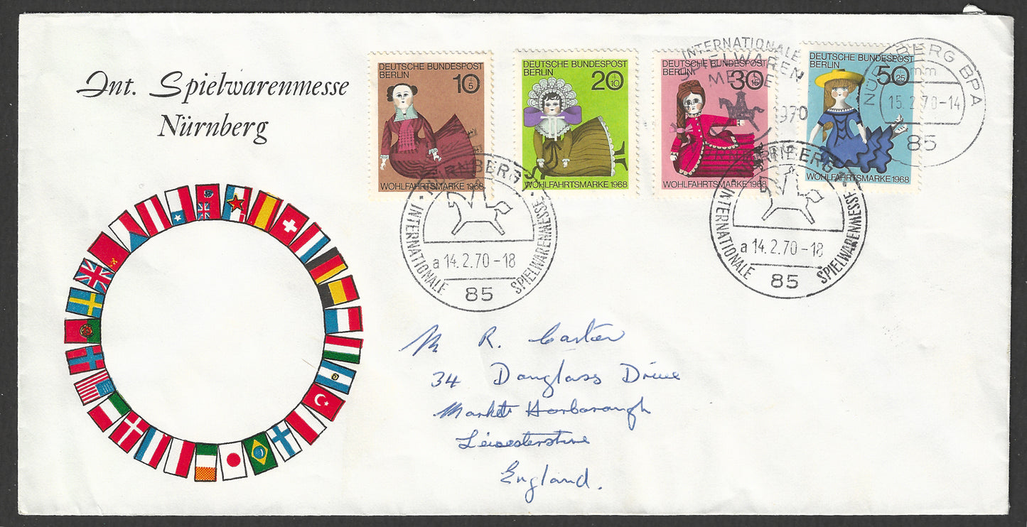 Germany stamps FDc - Berlin, Toys / Dolls, 1970 - GGG00770