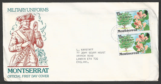 Montserrat stamps O H M S Postally used to England  - GGG00779