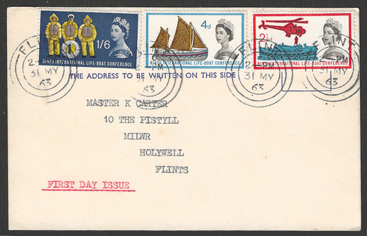 Great Britain - FDC - Post Card Life Boat Conference, 1963 - GGG00837