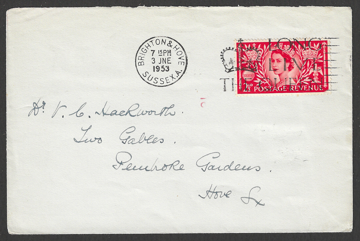 Great Britain - FDC with Long live The Queen Cancellation, 1953 - GGG00841