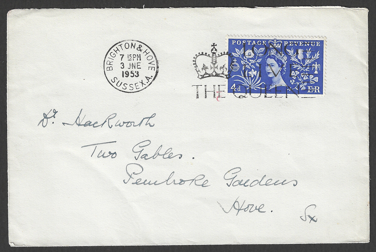Great Britain - FDC with Long live The Queen Cancellation, 1953 - GGG00842
