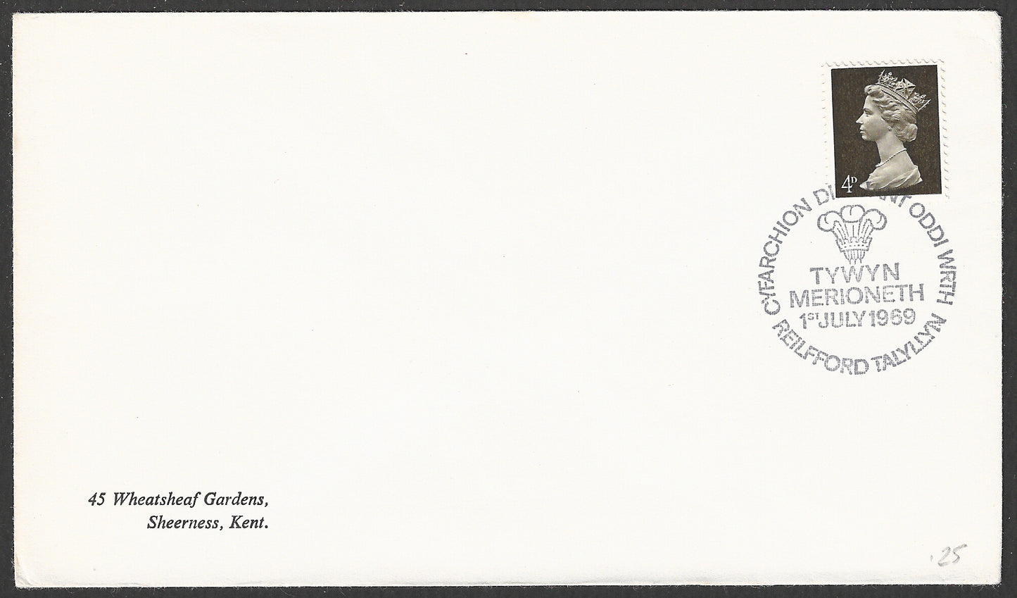 Great Britain stamps -Tywyn Meroneth, 1969 Cancellation - GGG00845