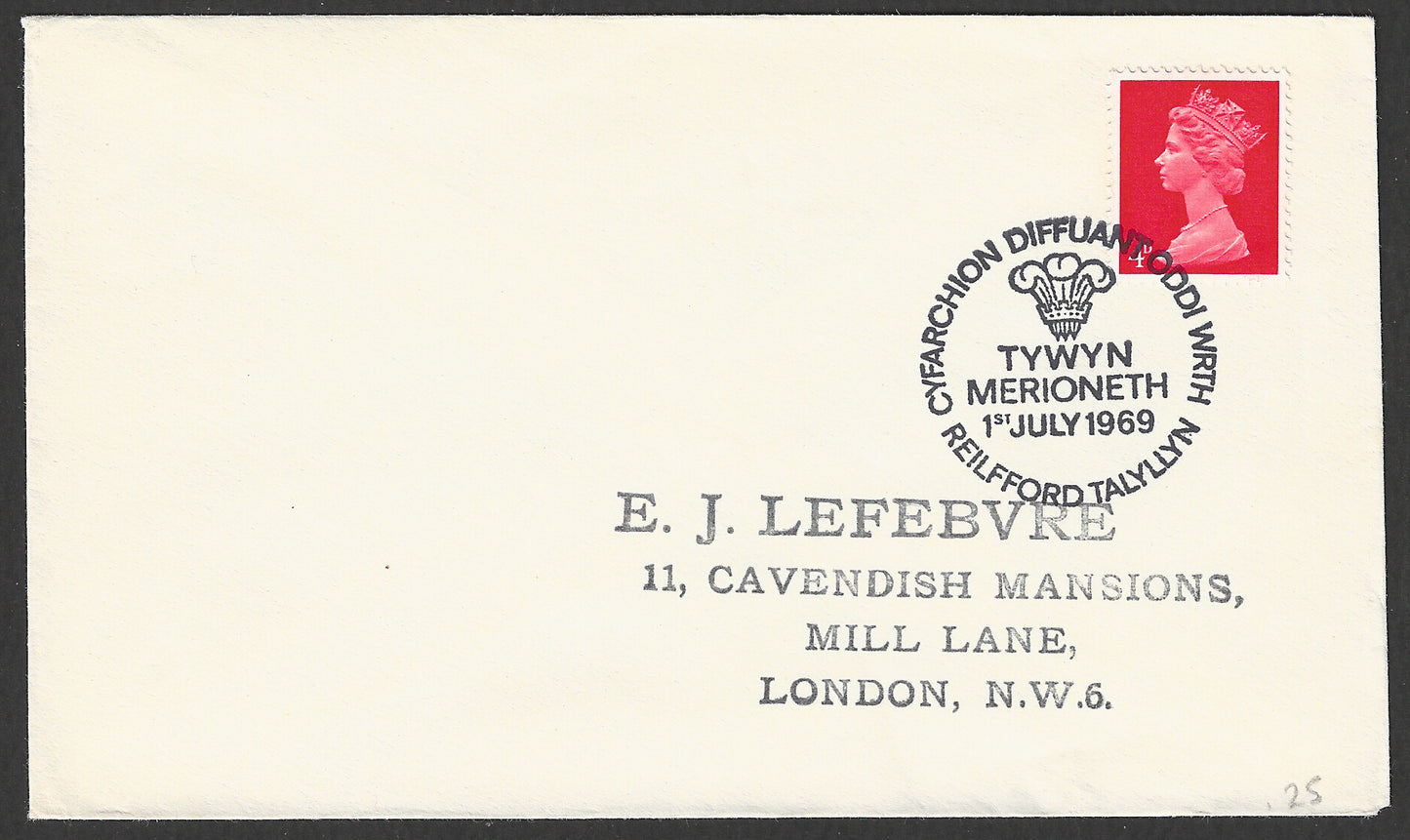 Great Britain stamps -Tywyn Meroneth, 1969 Cancellation - GGG00846