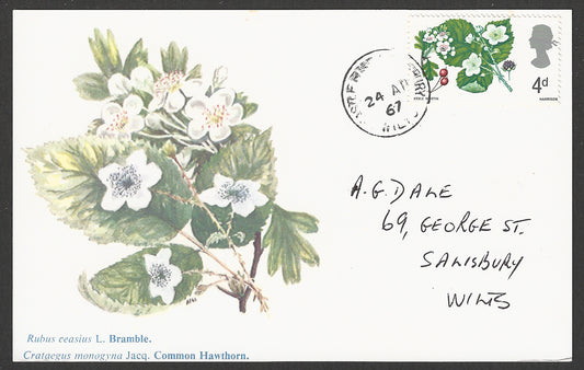 Great Britain stamps - Post Card - Flowers, 1967 - GGG00849