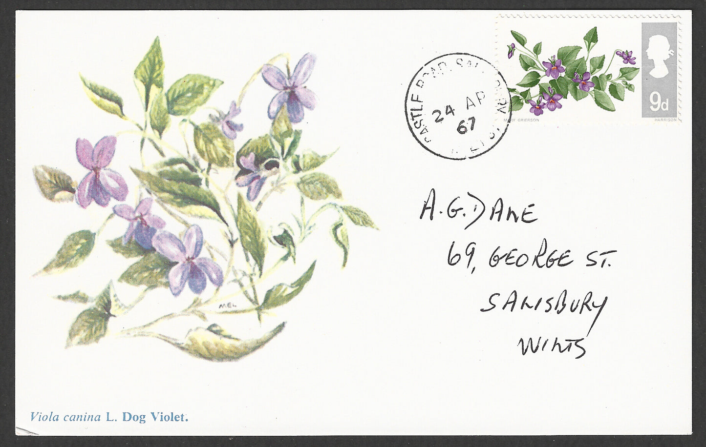 Great Britain stamps - Post Card - Flowers, 1967 - GGG00850