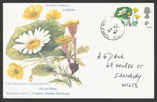 Great Britain stamps - Post Card - Flowers, 1967 - GGG00852