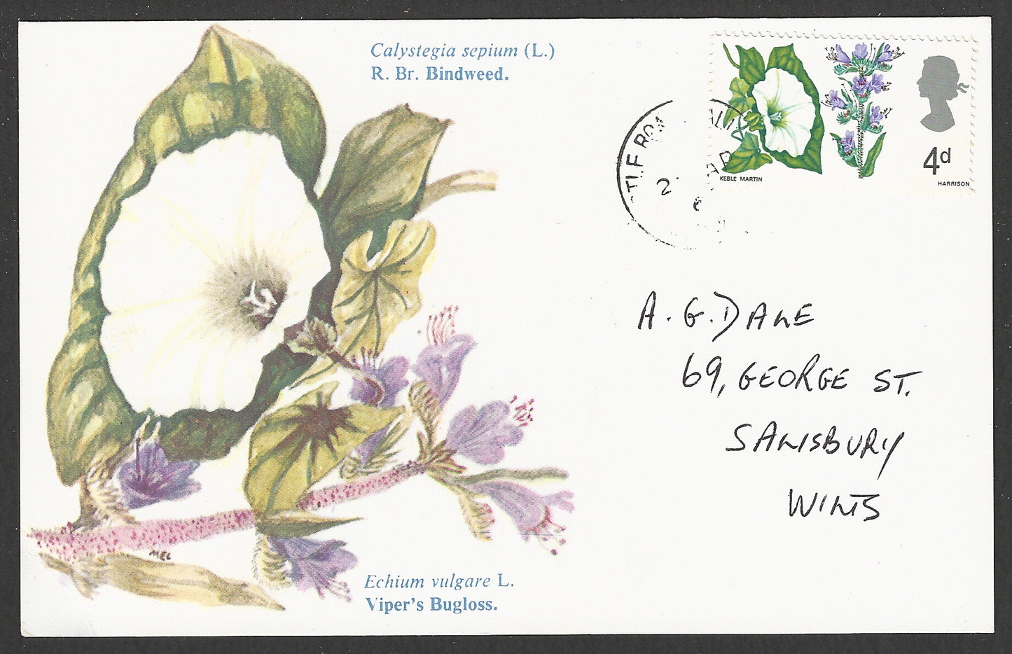 Great Britain stamps - Post Card - Flowers, 1967 - GGG00853