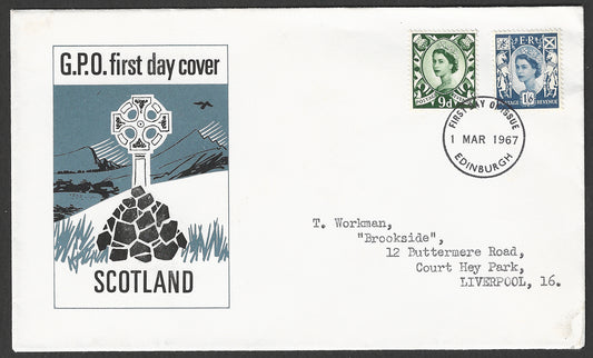Great Britain stamps - FDC / Cover - Scotland , 1967 - GGG00856