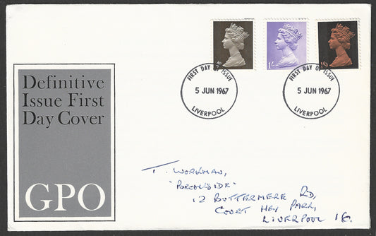 Great Britain stamps - FDC / Cover - Definitive Issue , 1967 - GGG00861