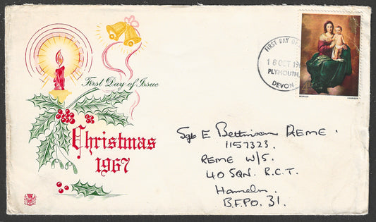 Great Britain stamps - FDC / Cover - Christmas , 1967 - GGG00863