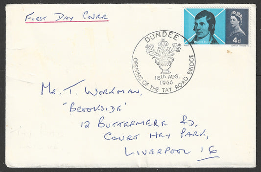 Great Britain stamps - FDC - Dundee, Opening of the Tay Road Bridge Cancellation 1966 - GGG00869