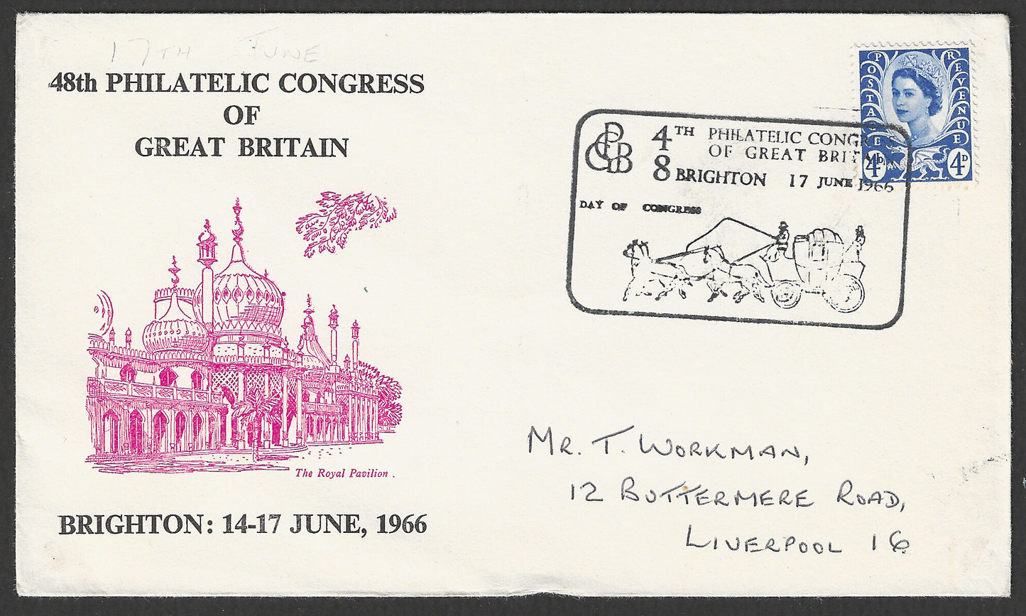 Great Britain stamps - FDC - 48th Philatelic Congress 1966 - GGG00872