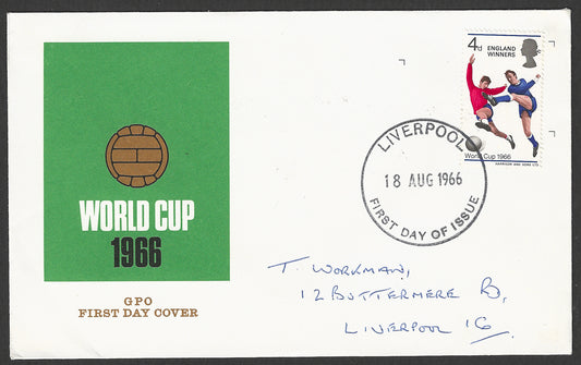 Great Britain stamps - FDC - World Cup, Football, 1966 - GGG00876
