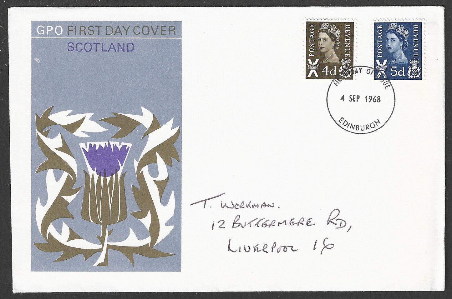 Great Britain stamps - FDC - Scotland, 1968 - GGG00883